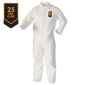 Kimberly Clark Kleenguard A40 Liquid & Particle Protection Apparel Coveralls - Zipper Front, Open Wrists & Ankles - 2XL - 25 Each Case