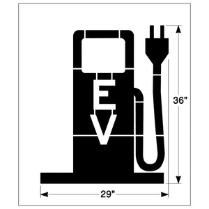 NEWSTRIPE Electric Vehicle Charging Station Stencil - 1/8 inch