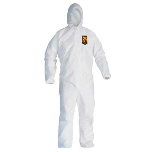 Kimberly Clark Kleenguard A20 Breathable Particle Protection Coveralls - Zipper Front, Elastic Back, Wrists, Ankles & Hood - White - 3X - 20 Each Case