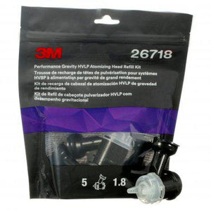 3M Performance Gravity HVLP Atomizing Head Refill Kit 5/Case