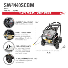 Load image into Gallery viewer, Simpson Cleaning 65211 4400 PSI @ 4.0 GPM CRX 420cc w/ AAA Triplex Plunger Pump Cold Water Professional Gas Pressure Washer  (50-State)