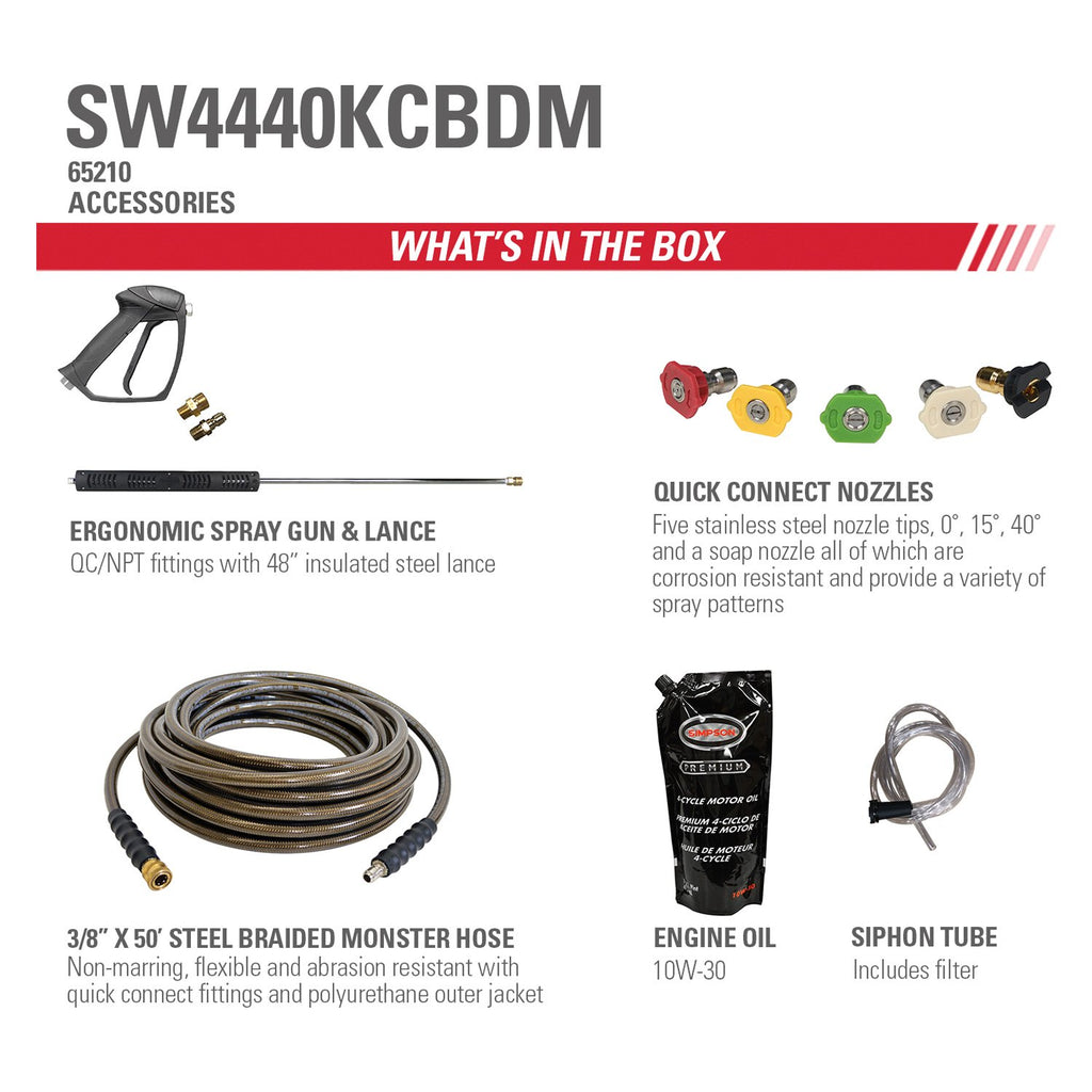 Simpson Cleaning 65211 4400 PSI @ 4.0 GPM CRX 420cc w/ AAA Triplex Plunger Pump Cold Water Professional Gas Pressure Washer  (50-State)