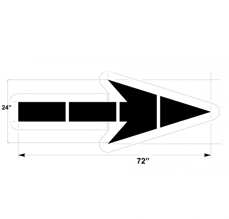 NEWSTRIPE Straight Arrow Stencils - 72 inch