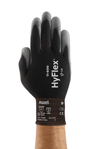 Ansell HyFlex 11-600 Nylon Polyurethane Black Glove (12Pr/Pk)