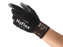 Load image into Gallery viewer, Ansell HyFlex 11-600 Nylon Polyurethane Black Glove (12Pr/Pk)