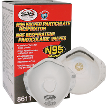 Load image into Gallery viewer, SAS N95 Particulate Respirator w/ Exhalation Valve - 10/BX