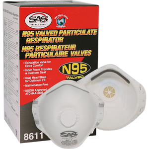 SAS N95 Particulate Respirator w/ Exhalation Valve - 10/BX