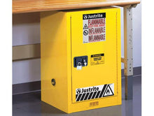 Load image into Gallery viewer, Justrite- Sure-Grip® EX 12-gal.capacity Compac Flammable Safety Cabinet w/ 1 Shelf &amp; 1 Self-Close Door - Yellow