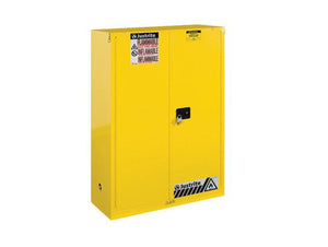 Sure-Grip® EX 45-gal.capacity Flammable Cabinet w/ 2 Doors-Self Close & 2 Shelves - Yellow