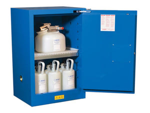 Sure-Grip® EX Compac 12-gal.capacity Hazardous Material Cabinet w/ 1 Shelf & 1 Self-Close Door - Royal Blue