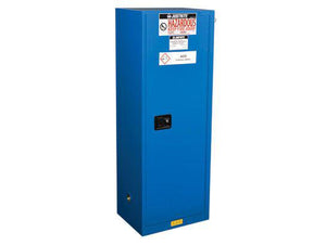 Justrite™ Sure-Grip® EX Slimline Hazardous Material Safety Cab, 22 Gal, 3 shelves 1 s/c dr Royal Blue