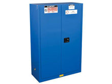 Load image into Gallery viewer, Justrite™ Sure-Grip® EX Hazardous Material Safety Cab., 45 Gal., 2 shelves, 2 s/c doors, Royal Blue