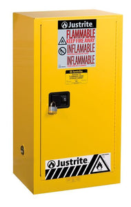 Sure-Grip® EX 20-gal. Capacity Flammable storage Cabinet w/ 1 Self Close Door & 2 Shelves - Yellow