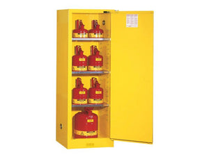 Sure-Grip® EX Slimline 22-gal. capacity Flammable Cabinet w/ 3 Shelves & 1 Door-Self Close