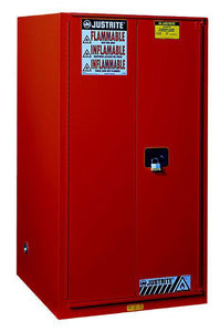 Sure-Grip® EX 60-gal.capacity Flammable Cabinet w/ 2 Shelves & 2 Self-close Doors - Red