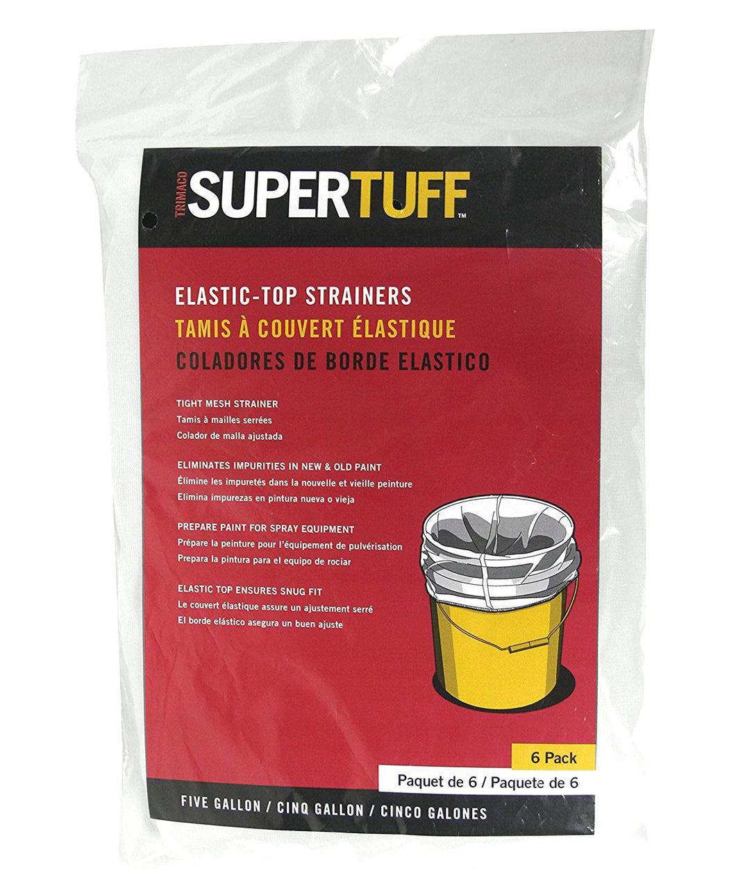 Trimaco Supertuff® Polyester Regular Mesh/Elastic Top Bag Strainers (Pack of 12)