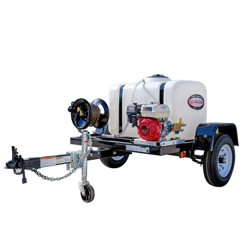 3200 PSI @ 2.8 GPM Cold Water Direct Drive Gas Pressure Washer Trailer by SIMPSON