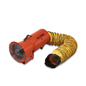 Allegro 8" Axial AC Metal Blower w/ Canister & 15' Ducting, 220V/50 Hz