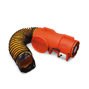 8" Axial AC Plastic Blower w/ Canister & 50' Ducting