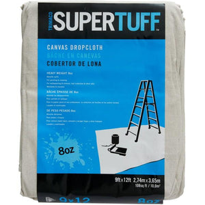 Trimaco SuperTuff™ Canvas Drop Cloths - 8oz. 9′ x 12′ (6/Pack)