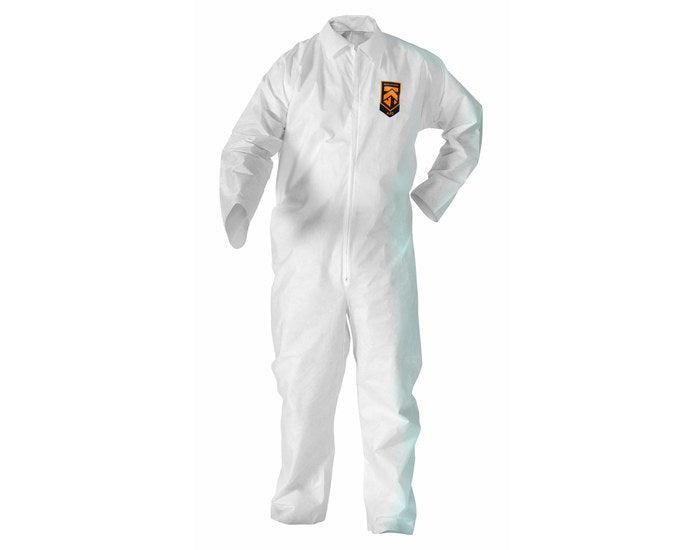 Kimberly Clark Kleenguard A20 Breathable Particle Protection Coveralls - Zipper Front - White - Medium - 24 Each Case