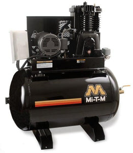 Mi-T-M Two Stage Electric Stationary Air Compressors - 18.0 CFM - 175 PSI - 5 HP - 80 gal