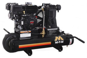 Mi-T-M 13.1 CFM @ 90 PSI 196cc Honda GX200 OHV  Single Stage Cast Iron 8-Gallon Cable throttle Air Compressor - (49-State)