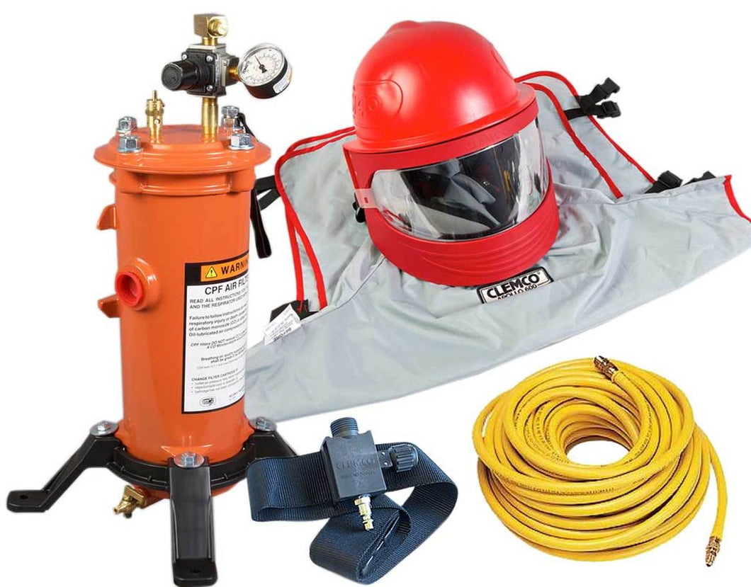 Clemco 24213 Apollo 600 HP w/ 50 ft. Respirator Hose, CPF-20 Air Filter & Air-Control Valve (ACV)