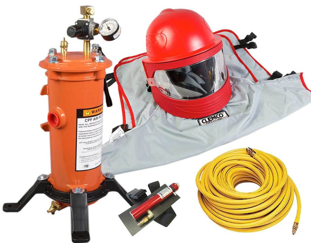 Clemco 25207 Apollo 600 HP DLX  w/ 50 ft. Respirator Hose,  CPF-20 Air Filter & Climate-Control Tube