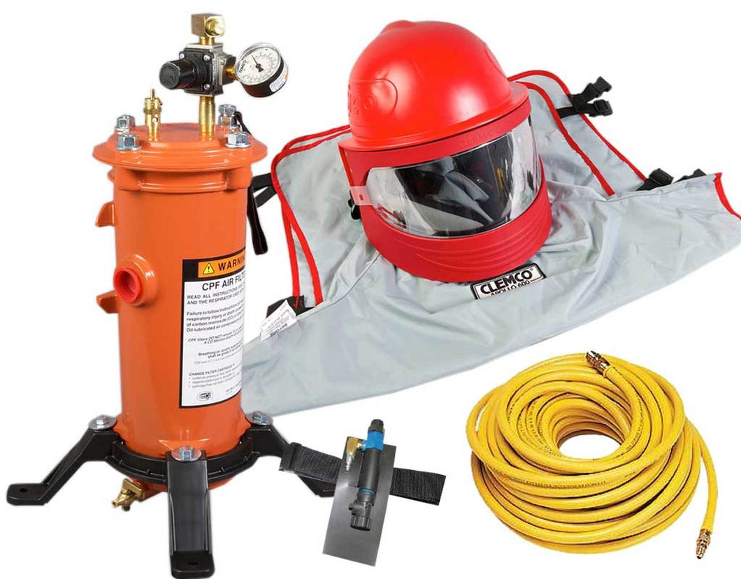 Clemco 25299 Apollo 600 HP w/ 50 ft. Respirator Hose, CPF-20 Air Filter & Clem-Cool Air Conditioner (CCAC)