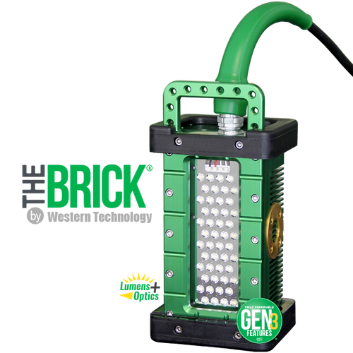 Western Technology - A-Model - The BRICK® EP 48 LED Lighthead w/ 50 ft. 16/6 SOOW Cable & Non-EXP Proof Power Box w/ 5-15P Plug