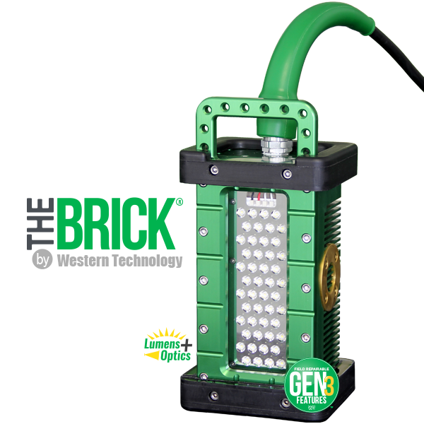 C-Model BRICK® EP 48 LED Lighthead w/ 50 ft. 16/6 SOOW Cable & EXP Proof Power Box w/ 6' 14/3 SOOW Pigtail 15A EP Plug