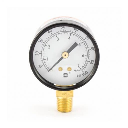 Binks Air Pressure Gauge Bottom Mount 100 PSI (1587572277283)