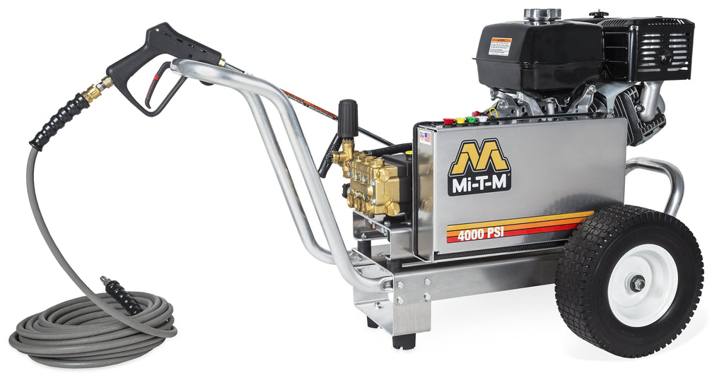 MITM 4,000 PSI @ 4.0 GPM Belt Drive General Pump Cold Water Pressure Washer Power Washer - Cart, General Pump, Belt Drive