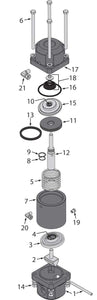 Bushing & Snap Ring Lower Rod Guide for Combination & Combination II Valve