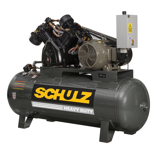 Schulz of America 20120HLV80BR 175 PSI @ 80 CFM 208-230V Two Stage Heavy Duty L Series Basic Horizontal Air Compressor