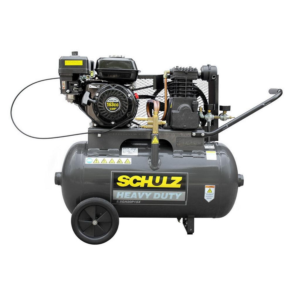 Schulz of America 5.5GH20P15X 125 PSI @ 5.5 CFM Heavy Duty Portable Air Compressor