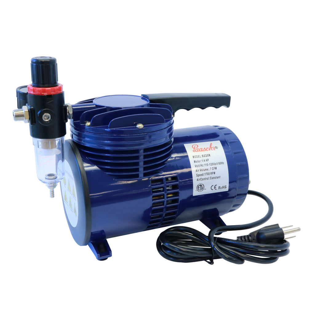 Paasche D220R 1/4 H.P. Oilless Diaphragm Compressor w/ Regulator