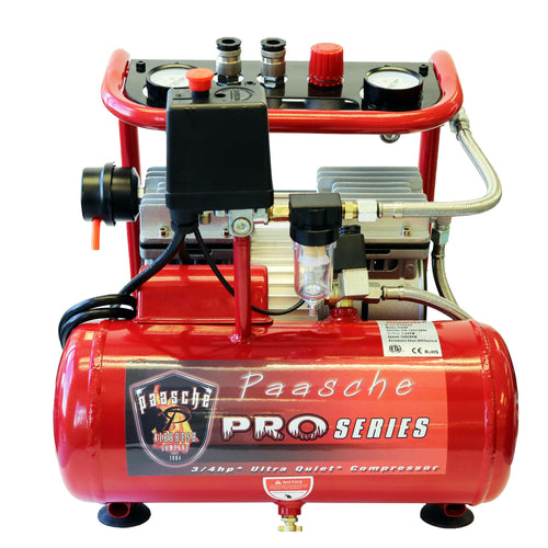 Paasche DC850R 3/4 HP Oilless Compressor w/ Tank