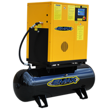 Load image into Gallery viewer, EMAX Industrial Plus 10HP 208/230V - 1 Phase Rotary Screw Air Compressor - Mounted on 80 gal. Tank (no dryer)