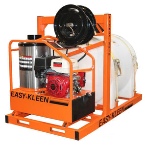 Easy-Kleen 4GPM 12V Gear Box Drive Commercial Hot Water Gas & Diesel Pressure Washer - Portable Pickup Truck Skid