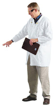 Load image into Gallery viewer, Kimberly Clark KleenGuard A10 Light Duty Apparel - Labcoat -  Serged Seams - 4 Snap Closure - Elastic Wrists - Knee Length - White - 2XL - 50 Each Case