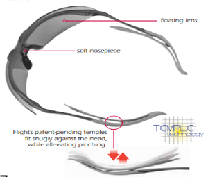 Gateway Flight® Safety Glasses - Gray-Black Frame - Blue Mirror Lens - Sold/Each