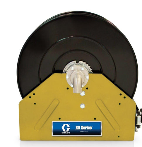 Graco XD40 NPT Hose Reel w/ 1/2 inch x 100 ft. Hose - Oil - Yellow