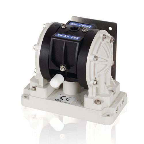 Graco Husky 205 - 5 GPM - PVDF Pump, Remote Polypropylene Center Section, PVDF Balls & PTFE Diaphragm