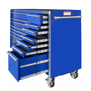 Extreme Tools® RX Series 72"W x 25"D 19 Drawer Triple Bank Roller Cabinet w/ Chrome Drawer Pulls