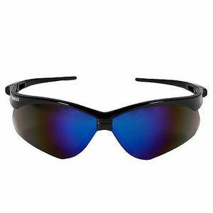 Kimberly-Clark Jackson Safety V30 Nemesis Safety Eyewear - Black Frame - Blue Mirror Lens - Sold/Each