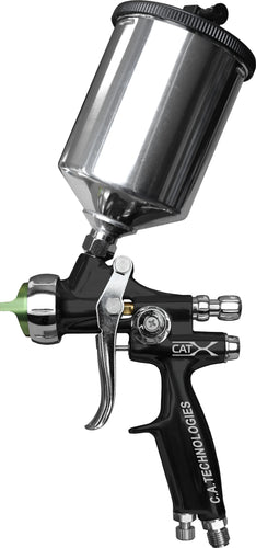 C.A Technologies CAT-X HVLP Premium Gravity Feed Spray Gun - Black Teflon (Fine Finish) Wood  - CAT Pack - Standard