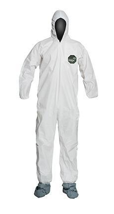 DuPont™ ProShield® 50 Coveralls (Attached Hood and Skid-Resistant Boot, Elastic Wrists) - 4XL - 25/Pack