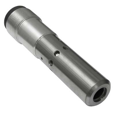 Nozzle, Tungsten Carbide Double Venturi 5/16” Bore, 1” entry, 1-1/4” Aluminum Thread, Aluminum & Steel Jacket